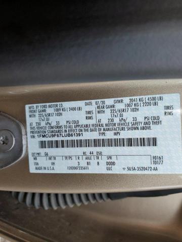 Photo 11 VIN: 1FMCU9F67LUB61391 - FORD ESCAPE S 