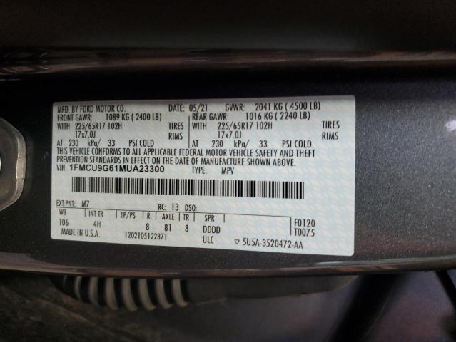 Photo 12 VIN: 1FMCU9G61MUA23300 - FORD ESCAPE SE 