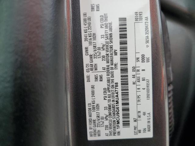 Photo 13 VIN: 1FMCU9G61MUA47788 - FORD ESCAPE SE 