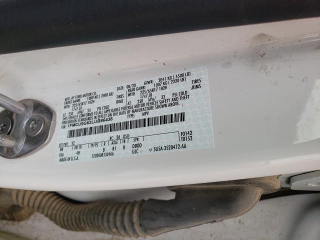 Photo 9 VIN: 1FMCU9G62LUB86438 - FORD ESCAPE SE 