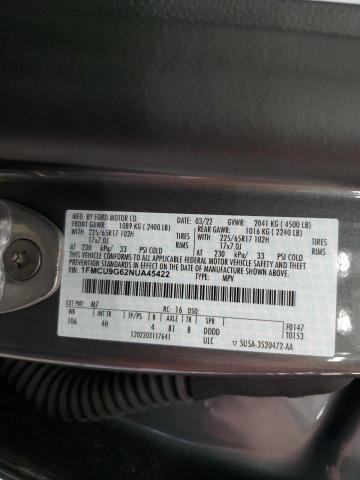 Photo 9 VIN: 1FMCU9G62NUA45422 - FORD ESCAPE SE 