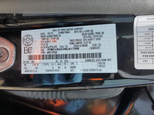 Photo 12 VIN: 1FMCU9G65MUA17998 - FORD ESCAPE 