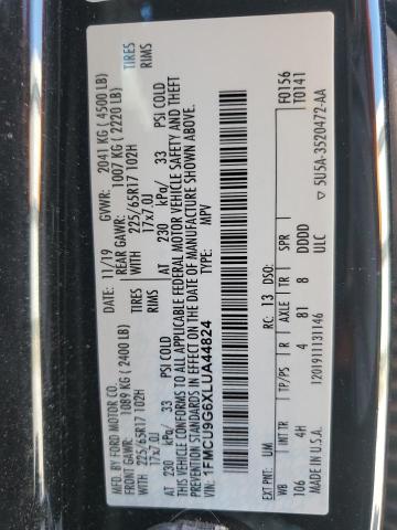 Photo 12 VIN: 1FMCU9G6XLUA44824 - FORD ESCAPE SE 