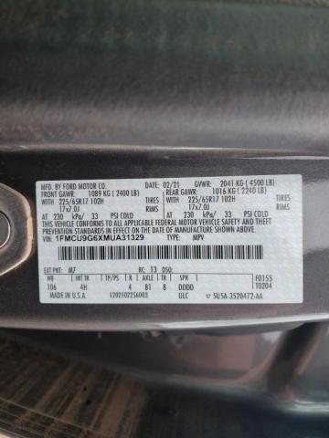 Photo 9 VIN: 1FMCU9G6XMUA31329 - FORD ESCAPE SE 