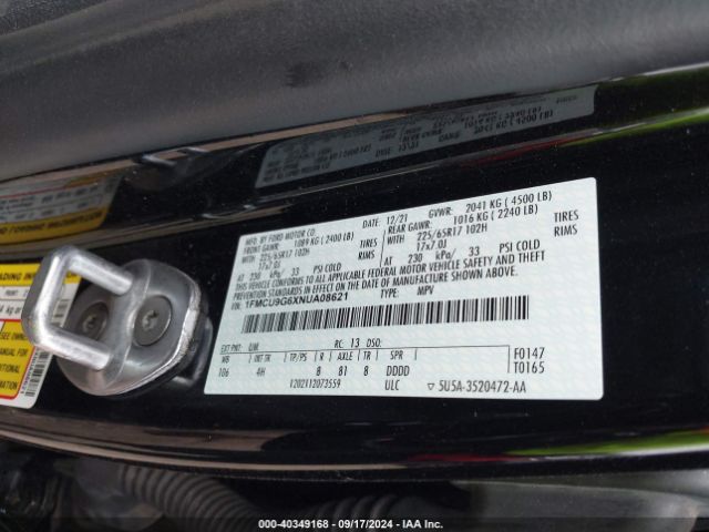 Photo 8 VIN: 1FMCU9G6XNUA08621 - FORD ESCAPE 