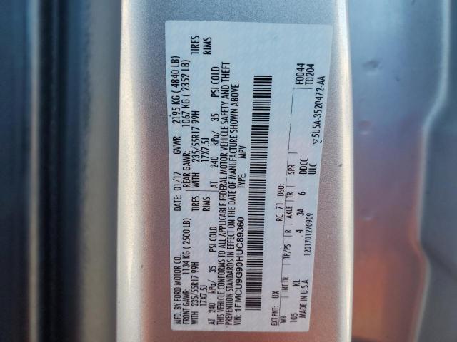 Photo 12 VIN: 1FMCU9G90HUC89360 - FORD ESCAPE SE 