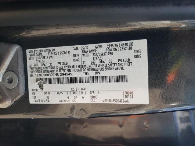 Photo 12 VIN: 1FMCU9G90HUD94545 - FORD ESCAPE SE 