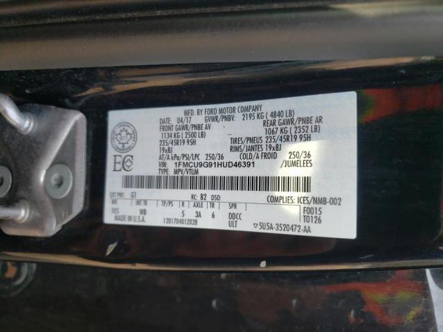 Photo 9 VIN: 1FMCU9G91HUD46391 - FORD ESCAPE SE 