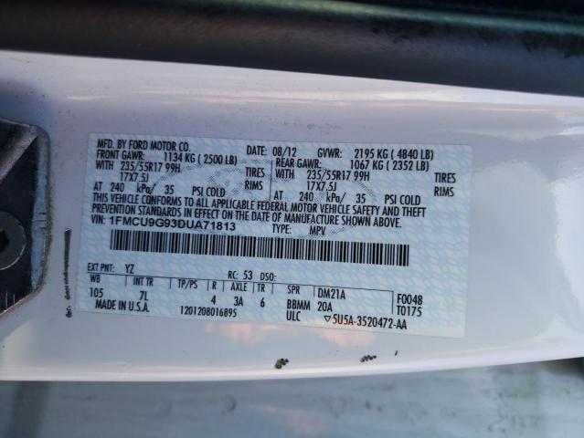 Photo 12 VIN: 1FMCU9G93DUA71813 - FORD ESCAPE SE 