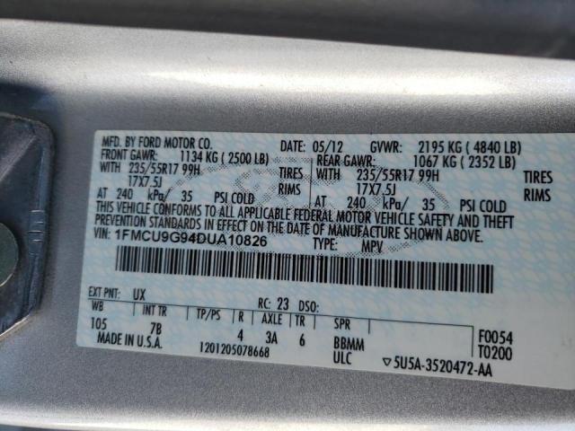 Photo 9 VIN: 1FMCU9G94DUA10826 - FORD ESCAPE SE 