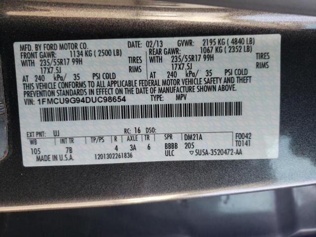 Photo 9 VIN: 1FMCU9G94DUC98654 - FORD ESCAPE SE 