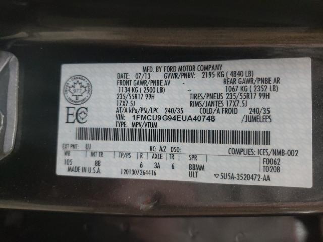 Photo 9 VIN: 1FMCU9G94EUA40748 - FORD ESCAPE SE 