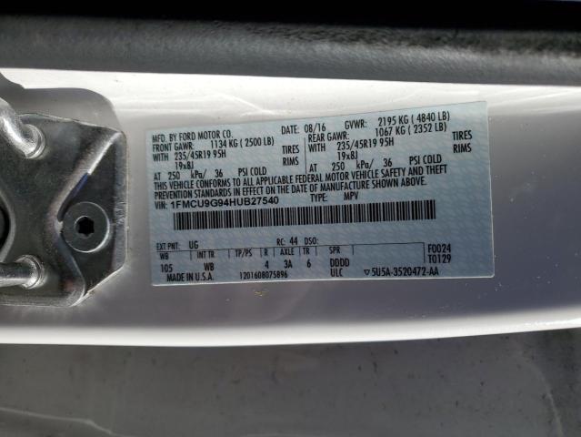 Photo 12 VIN: 1FMCU9G94HUB27540 - FORD ESCAPE SE 