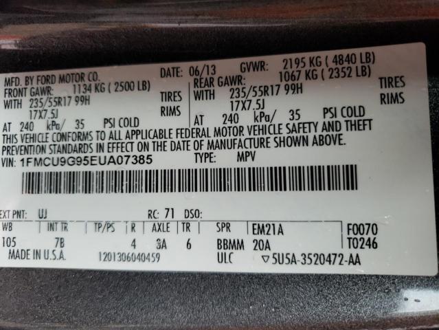 Photo 12 VIN: 1FMCU9G95EUA07385 - FORD ESCAPE 