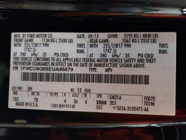 Photo 12 VIN: 1FMCU9G95EUA96679 - FORD ESCAPE SE 