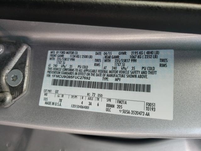 Photo 9 VIN: 1FMCU9G95FUC27692 - FORD ESCAPE SE 