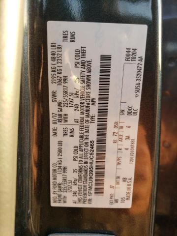 Photo 12 VIN: 1FMCU9G95HUC52465 - FORD ESCAPE SE 