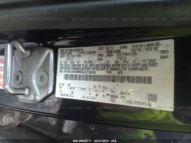 Photo 8 VIN: 1FMCU9G96DUC72802 - FORD ESCAPE 