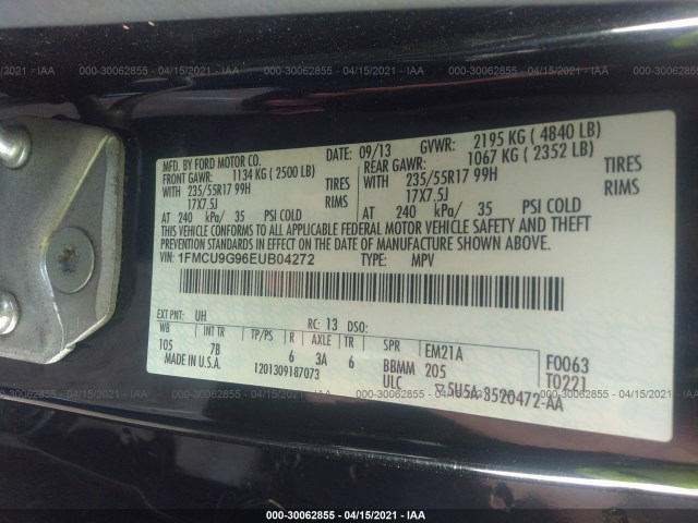 Photo 8 VIN: 1FMCU9G96EUB04272 - FORD ESCAPE 