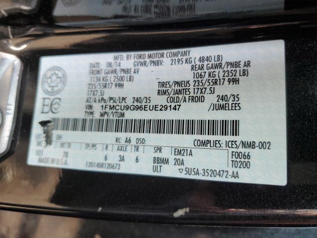 Photo 13 VIN: 1FMCU9G96EUE29147 - FORD ESCAPE SE 