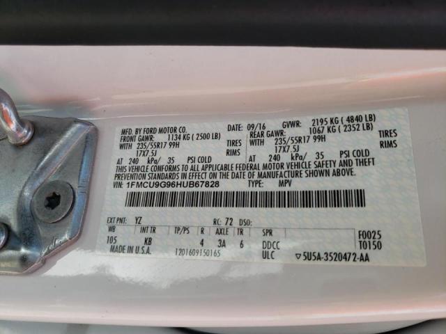 Photo 9 VIN: 1FMCU9G96HUB67828 - FORD ESCAPE SE 