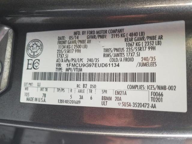 Photo 13 VIN: 1FMCU9G97EUD61134 - FORD ESCAPE SE 