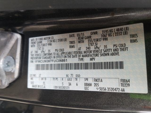 Photo 9 VIN: 1FMCU9G97FUC06861 - FORD ESCAPE SE 