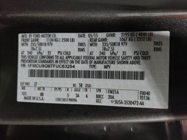 Photo 13 VIN: 1FMCU9G97FUC63254 - FORD ESCAPE SE 