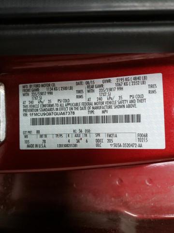 Photo 12 VIN: 1FMCU9G97GUA67378 - FORD ESCAPE SE 