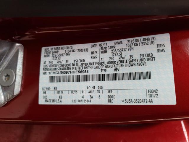 Photo 13 VIN: 1FMCU9G97HUE56958 - FORD ESCAPE SE 