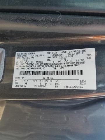 Photo 12 VIN: 1FMCU9G97KUB83320 - FORD ESCAPE SE 