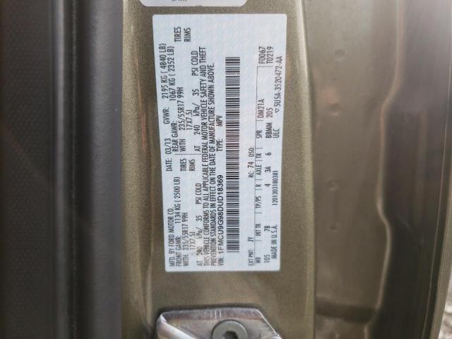 Photo 9 VIN: 1FMCU9G98DUD18369 - FORD ESCAPE SE 