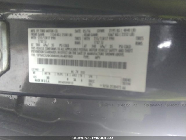 Photo 8 VIN: 1FMCU9G98HUA40160 - FORD ESCAPE 