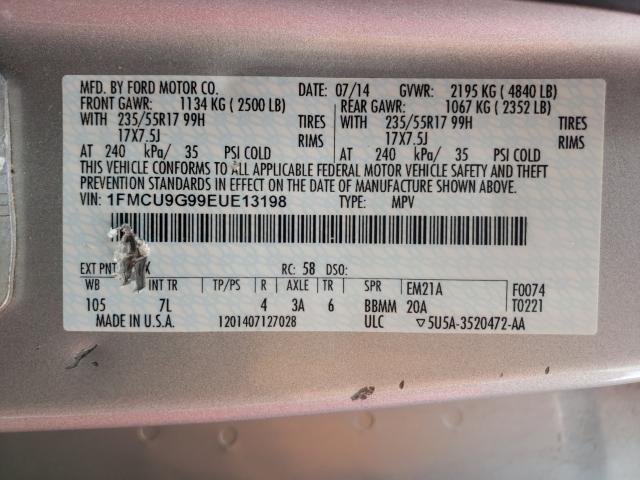 Photo 9 VIN: 1FMCU9G99EUE13198 - FORD ESCAPE SE 