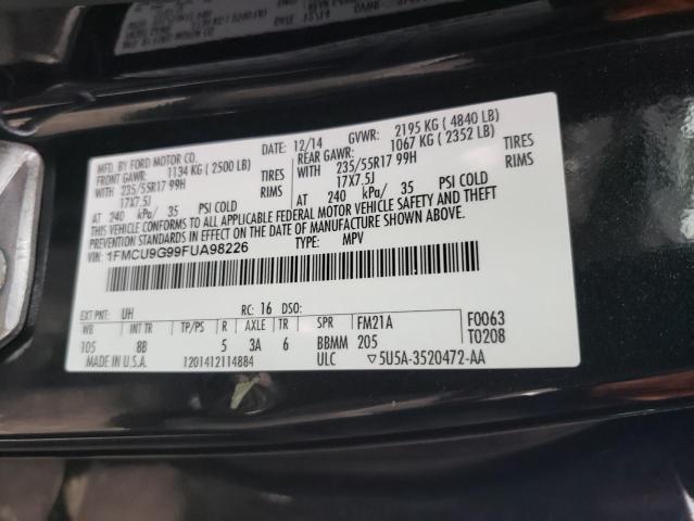 Photo 12 VIN: 1FMCU9G99FUA98226 - FORD ESCAPE SE 