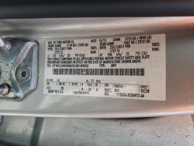 Photo 12 VIN: 1FMCU9G99GUB18802 - FORD ESCAPE 