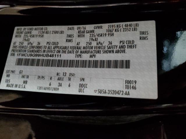 Photo 13 VIN: 1FMCU9G99HUB48111 - FORD ESCAPE 