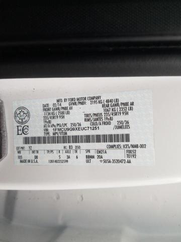 Photo 9 VIN: 1FMCU9G9XEUC71251 - FORD ESCAPE SE 