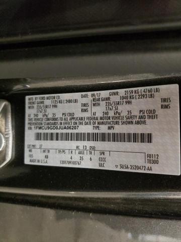 Photo 12 VIN: 1FMCU9GD0JUA06207 - FORD ESCAPE 