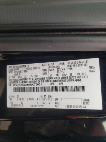 Photo 9 VIN: 1FMCU9GD1HUC70661 - FORD ESCAPE SE 