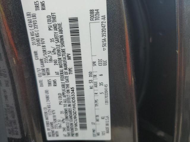 Photo 12 VIN: 1FMCU9GD1HUD53345 - FORD ESCAPE SE 