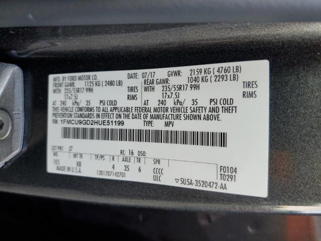 Photo 12 VIN: 1FMCU9GD2HUE51199 - FORD ESCAPE SE 