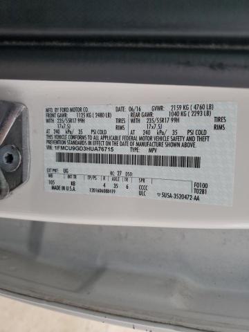 Photo 12 VIN: 1FMCU9GD3HUA76715 - FORD ESCAPE SE 