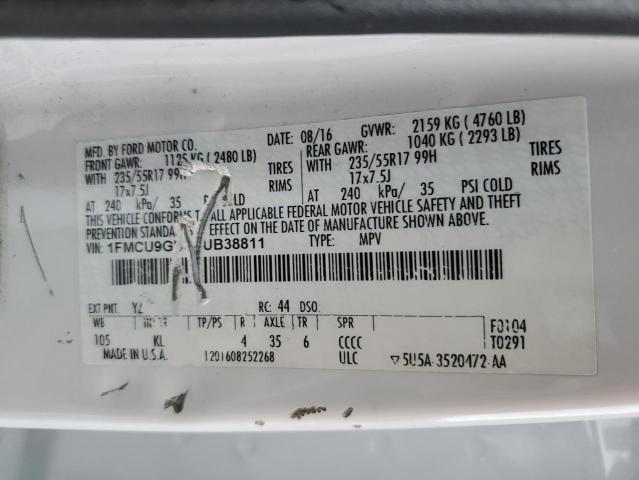 Photo 12 VIN: 1FMCU9GD3HUB38811 - FORD ESCAPE 