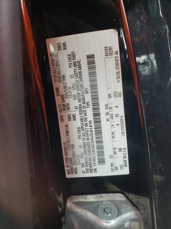 Photo 12 VIN: 1FMCU9GD3HUD41410 - FORD ESCAPE 