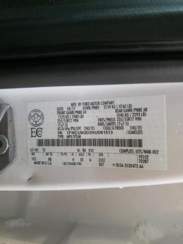 Photo 9 VIN: 1FMCU9GD3HUD61513 - FORD ESCAPE SE 