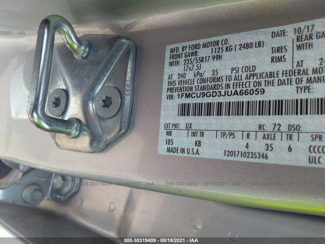 Photo 8 VIN: 1FMCU9GD3JUA66059 - FORD ESCAPE 