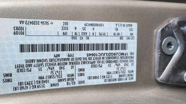 Photo 9 VIN: 1FMCU9GD3JUC10645 - FORD ESCAPE SE 