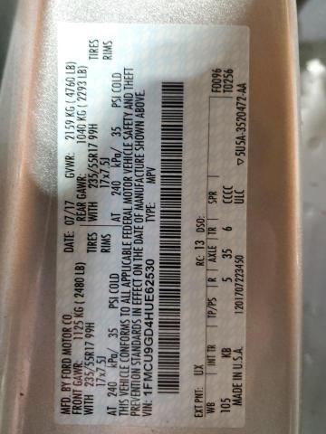 Photo 12 VIN: 1FMCU9GD4HUE62530 - FORD ESCAPE SE 