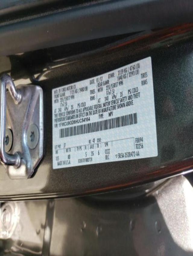 Photo 9 VIN: 1FMCU9GD6HUC54164 - FORD ESCAPE SE 